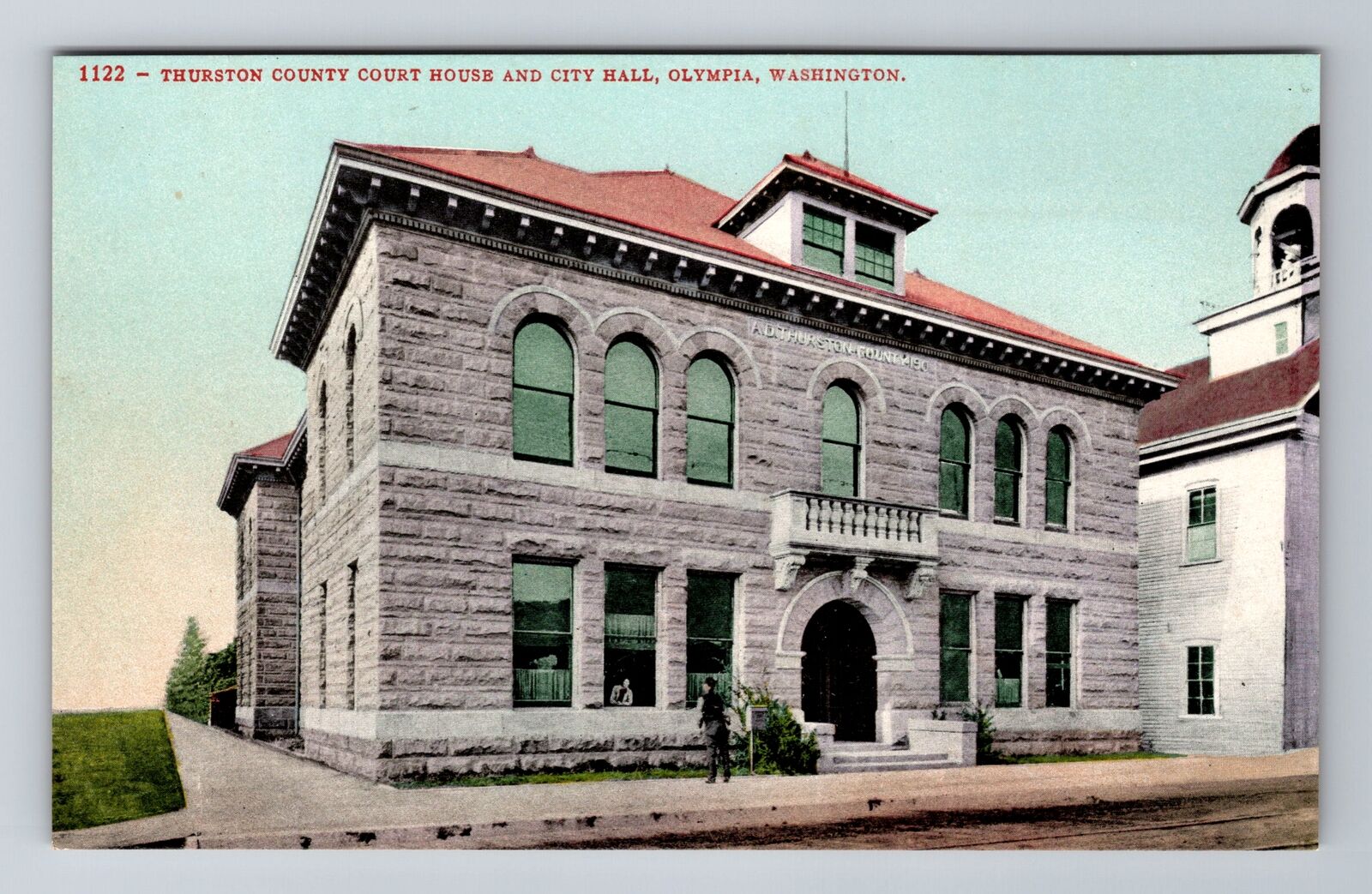 Olympia WA-Washington, Thurston County Court House, Antique, Vintage Postcard