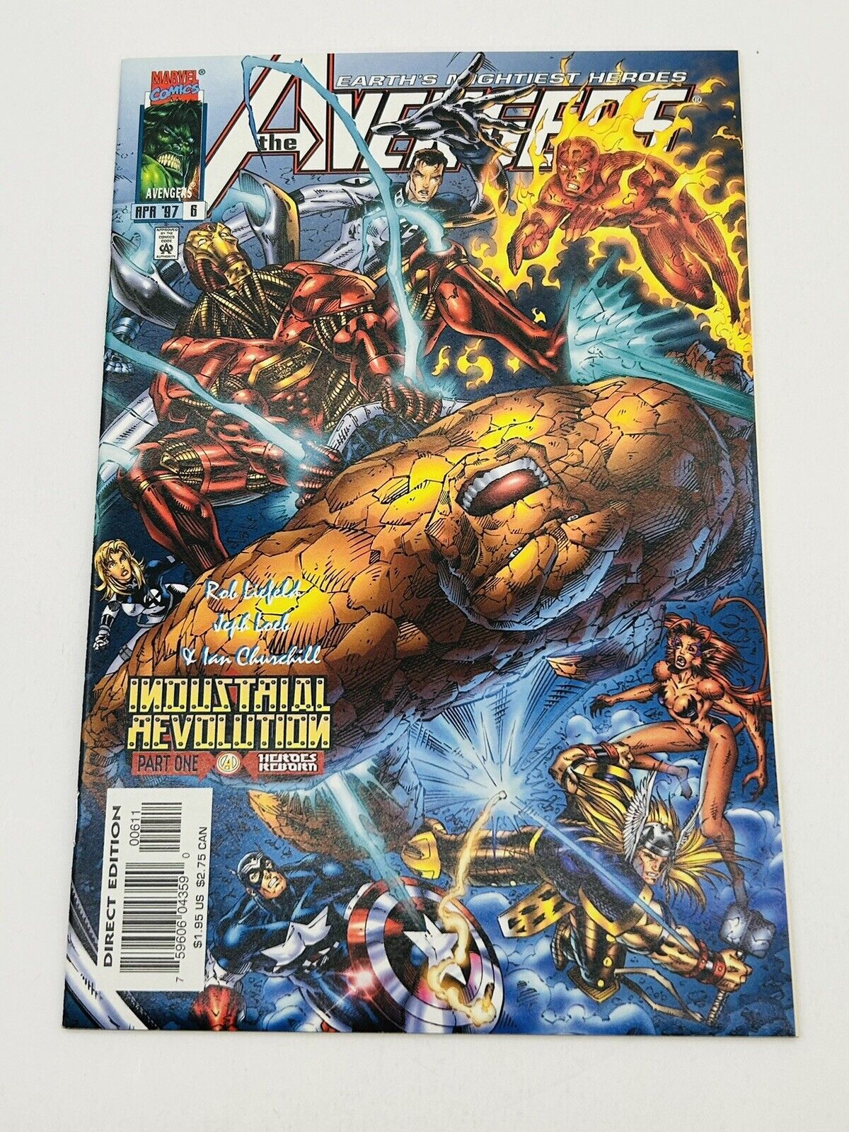 the AVENGERS #6 MARVEL COMIC BOOK 2nd series Captain America Thor Fantastic Four