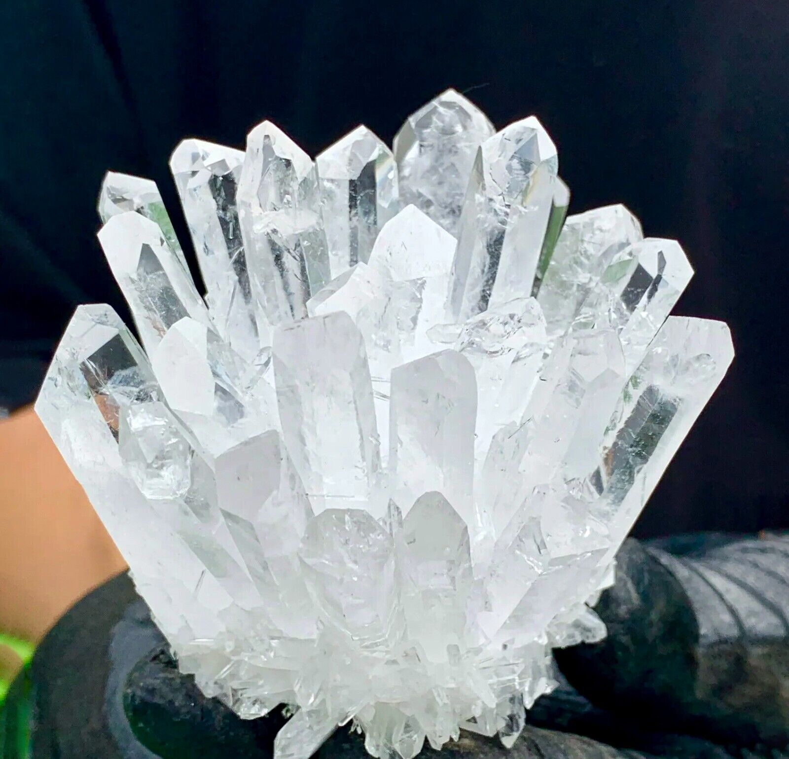 300g+ New Find White Phantom Quartz Crystal Cluster Mineral Specimen Healing