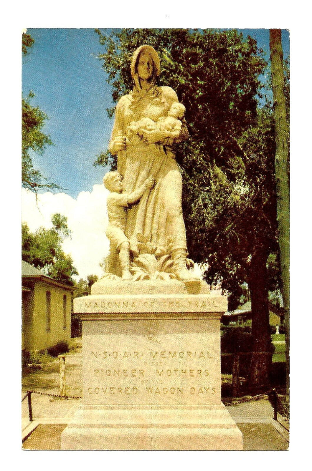 Springerville AZ Arizona Postcard Madonna of the Trail Statue c1950