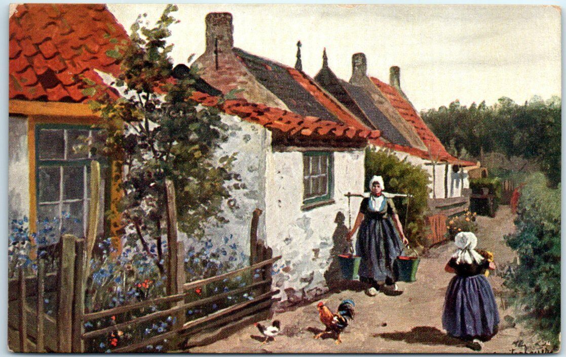 Postcard - Village Scene