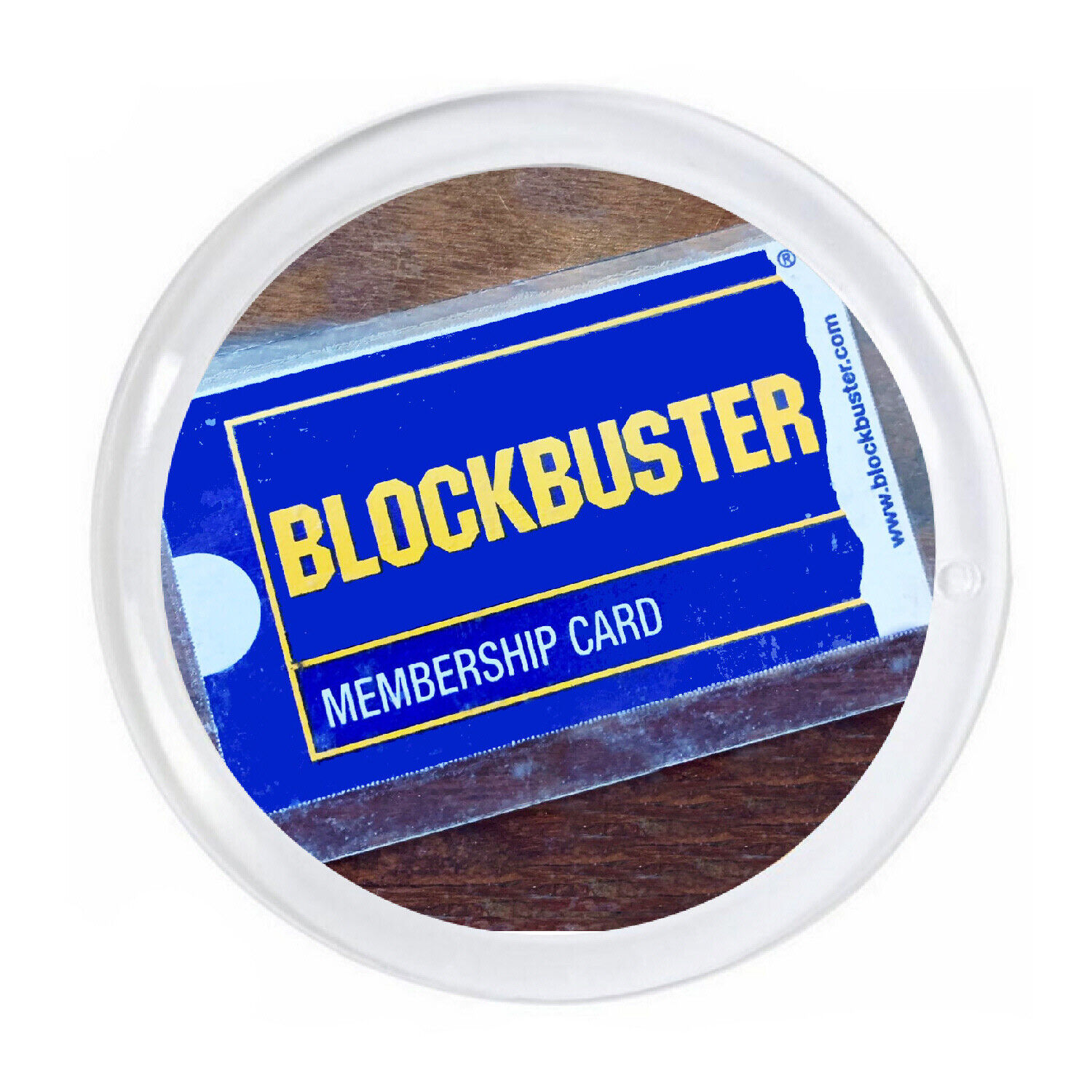 Blockbuster Video Membership Card Magnet big round 3 inch diameter