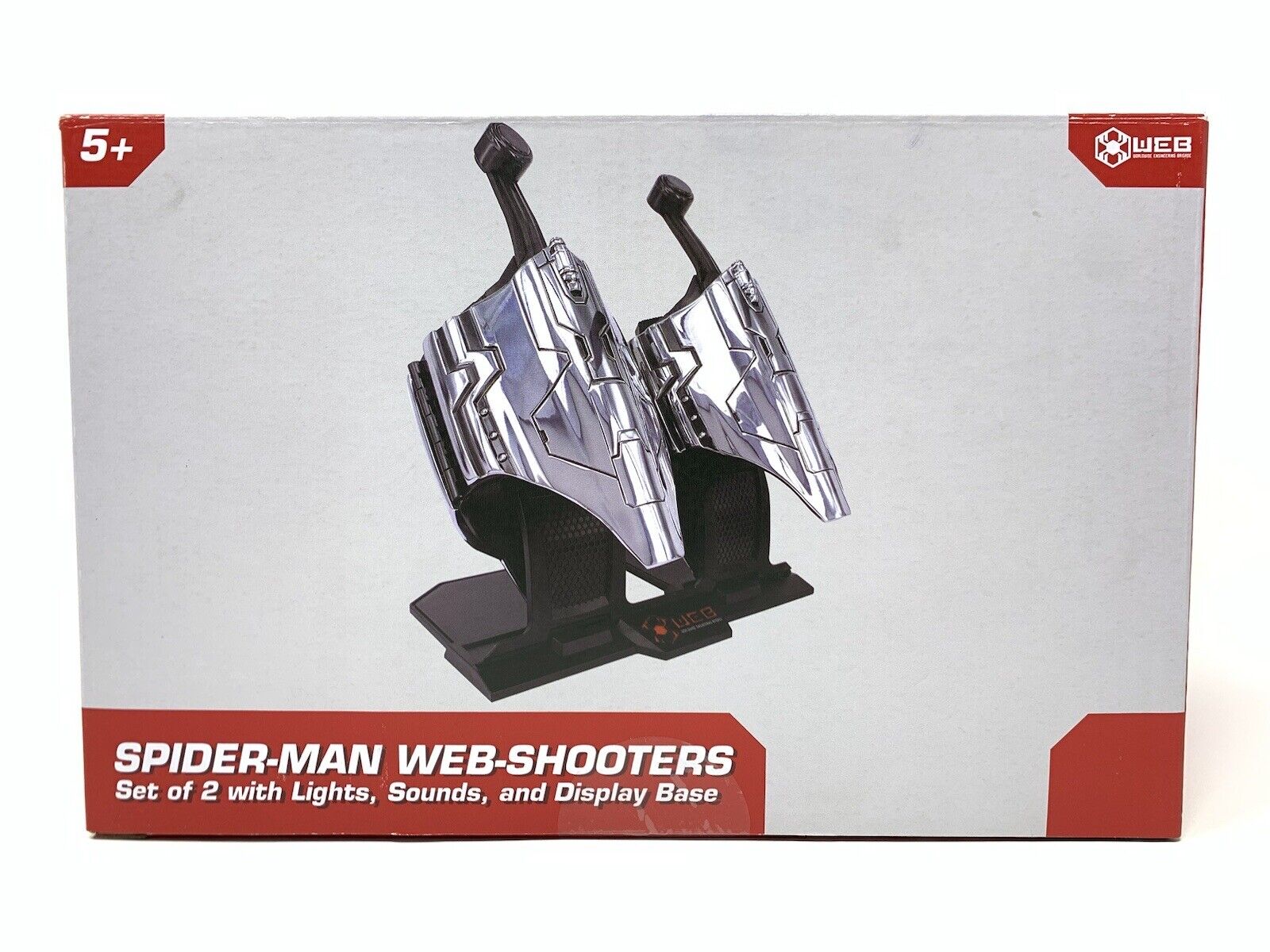 Spider-Man Web Shooters Disneyland Avengers Campus Set Of 2 W/ Display Stand NEW