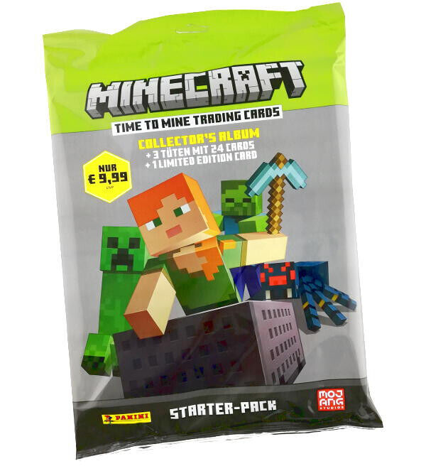 Panini Minecraft Time To Mine Mega Starter Pack 24 cards + 1 Limited Edition NEW
