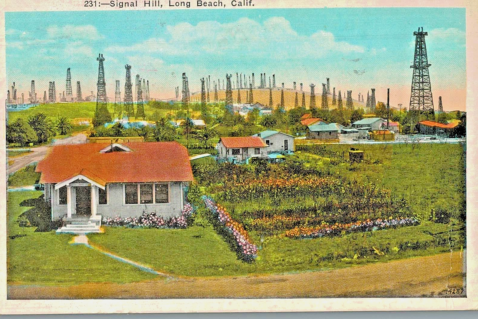 VIntage Postcard-231, Signal Hill, Long Beach, CA
