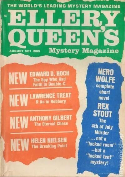 Ellery Queen\'s Mystery Magazine Vol. 46 #2 VG 4.0 1965 Stock Image Low Grade