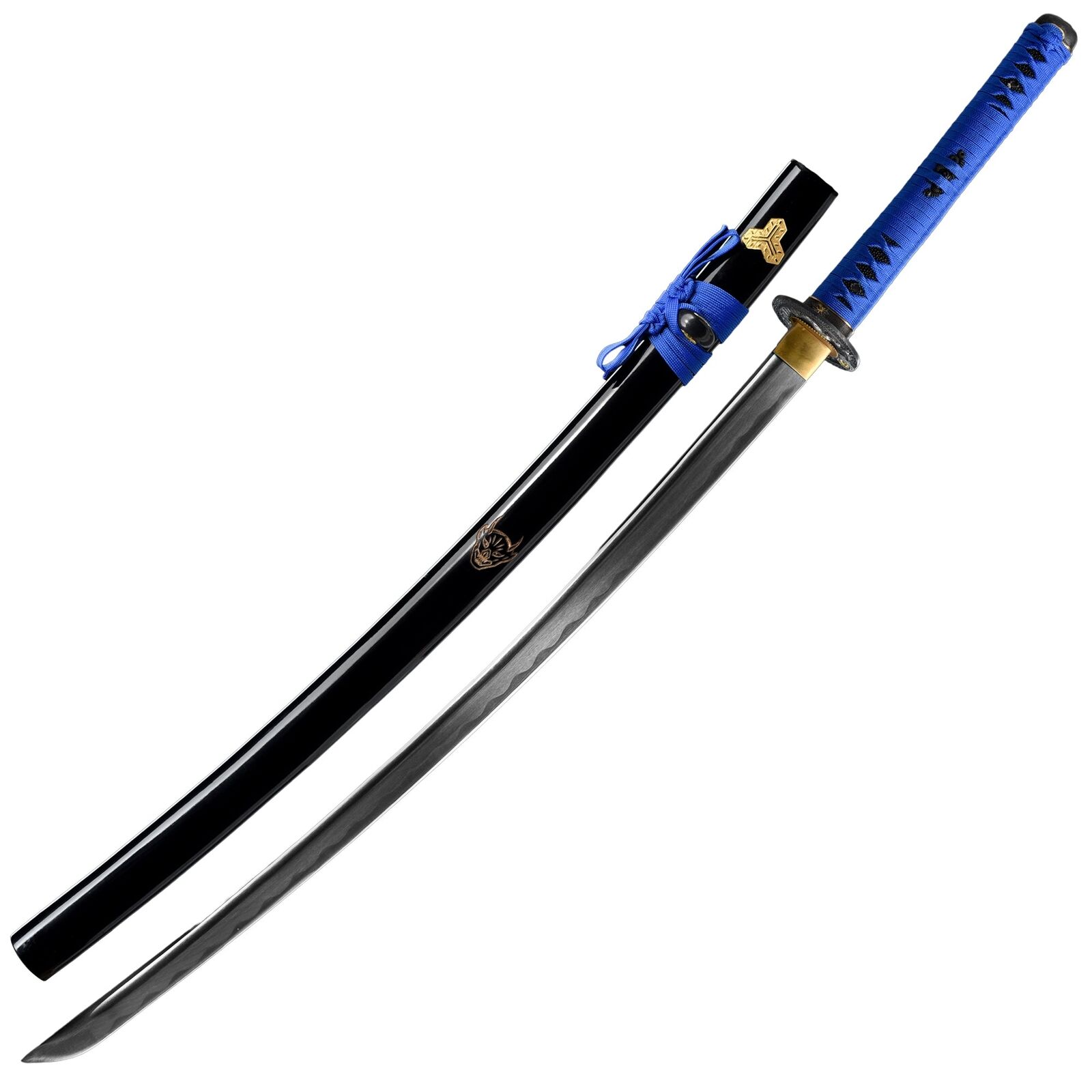 Japanese Azure Pride Handmade Blue Katana Sword-Majestic Spirit Of Lion Edition