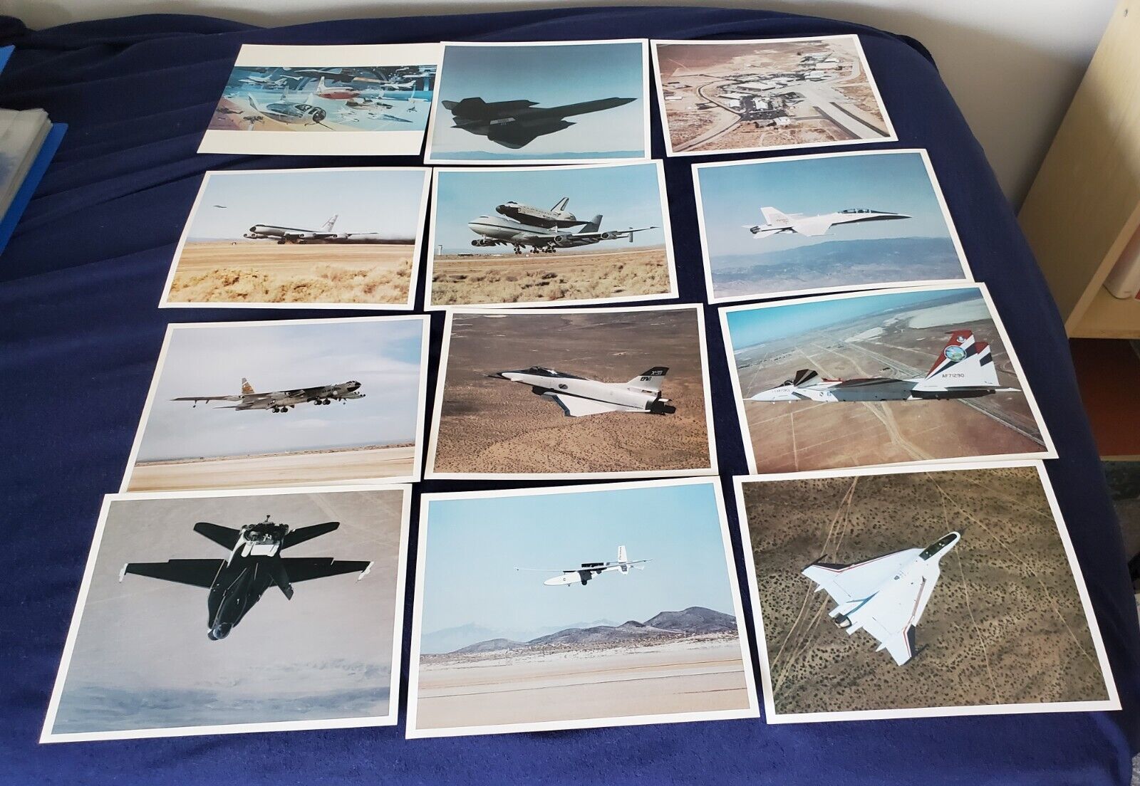 NASA LOT OF 12 LITHOPRINTS OF AIRCRAFT DEVELOPED BY DRYDEN FLIGHT RESEARCH CTR: