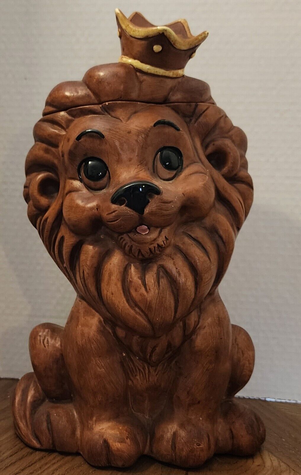 Vintage Twin Winton Lion King Cookie Jar Made In California USA 13\