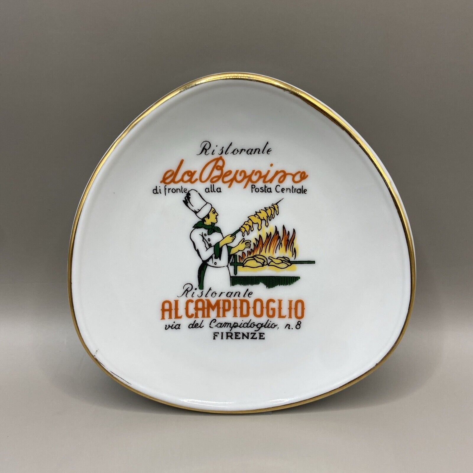 Vintage Ristorante da Beppino Porcelain Souvenir Trinket Candy Dish Italy