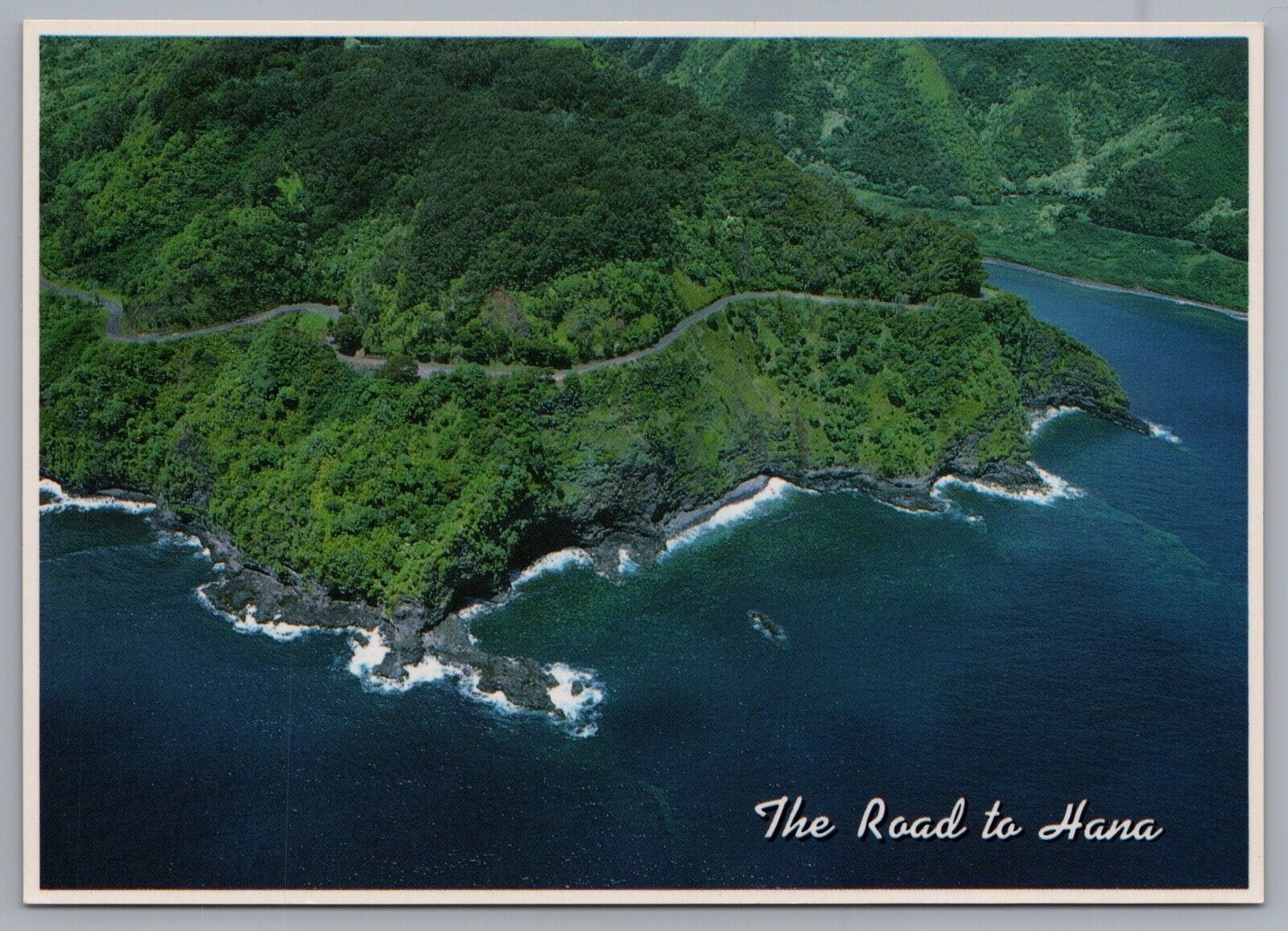The Road To Hana Along East Maui Coastline Hawaii Aerial View Postcard