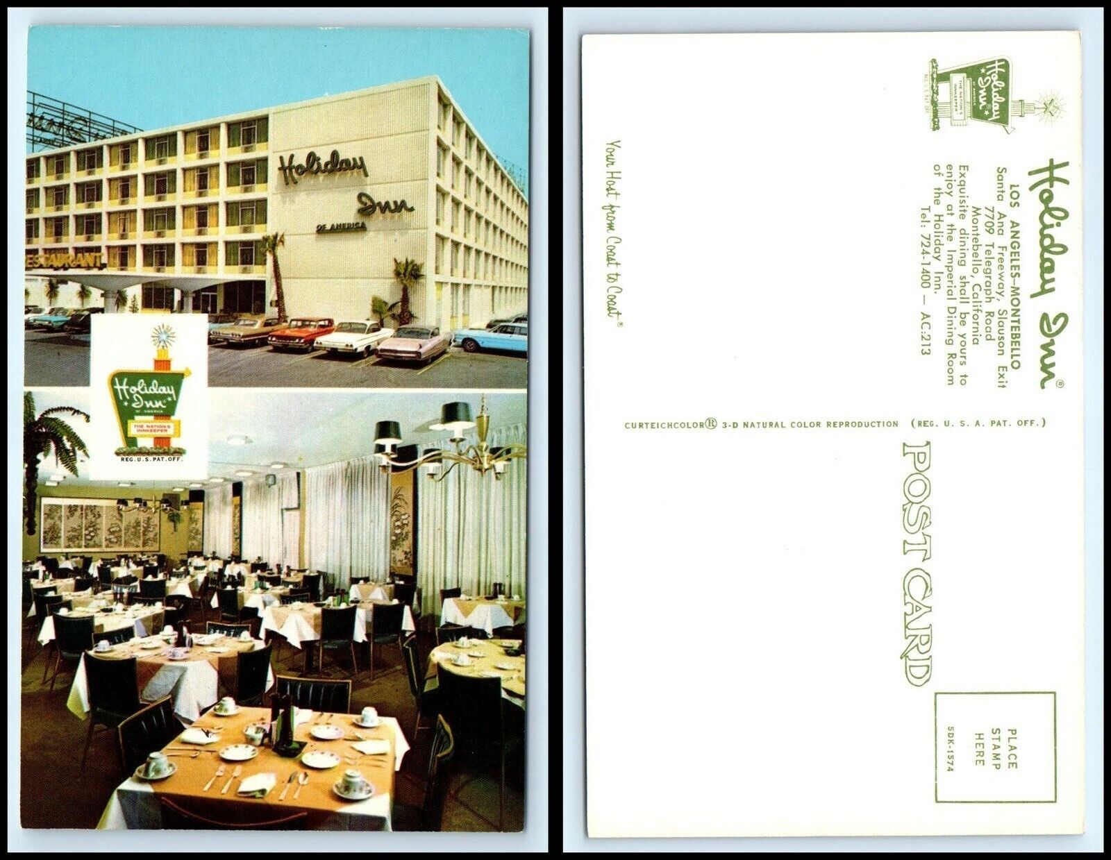 CALIFORNIA Postcard - Los Angeles - Montebello, Holiday Inn BZ1