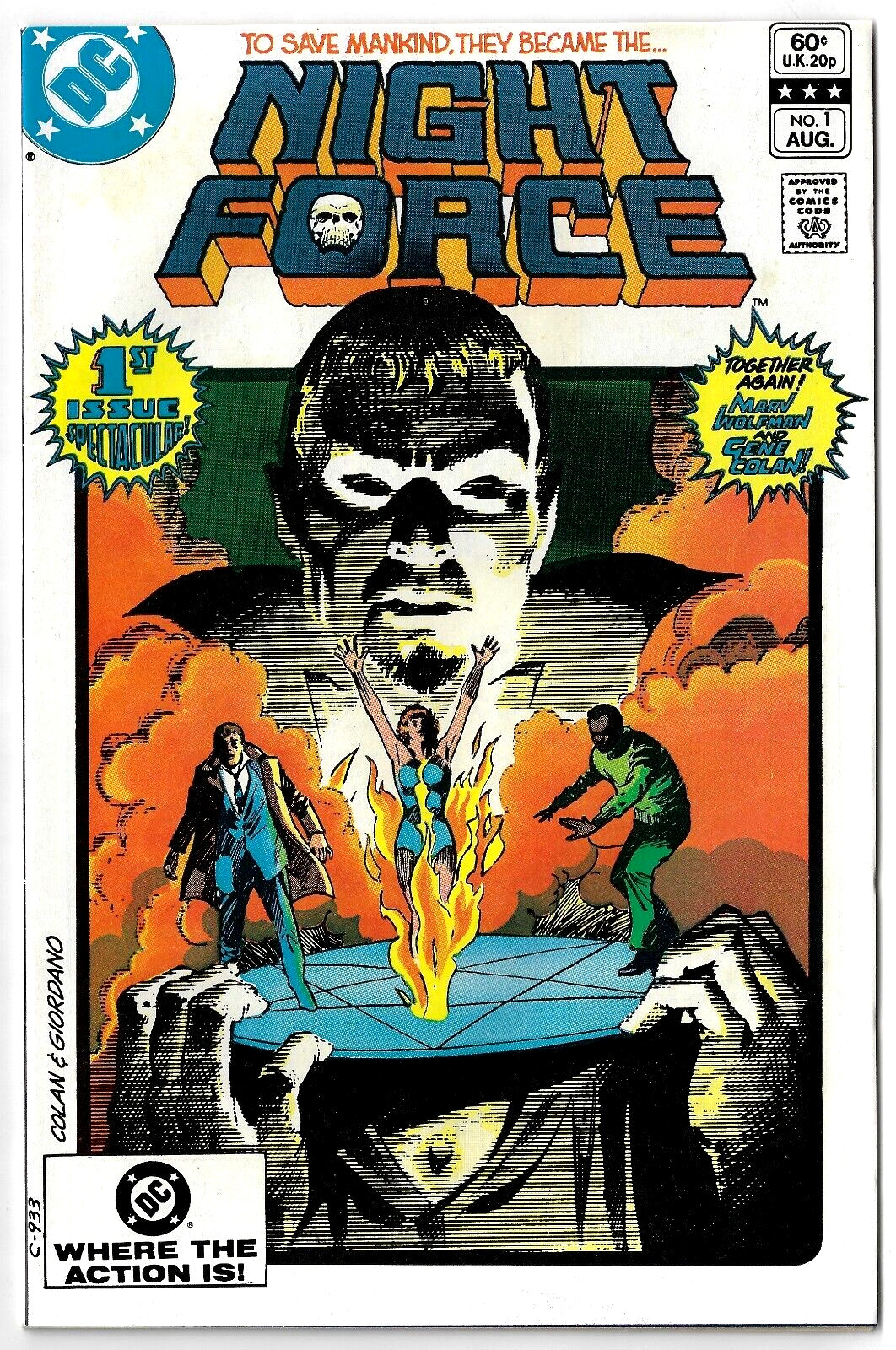 Night Force 1 VF+ 1982 DC Comics Horror title GENE COLAN