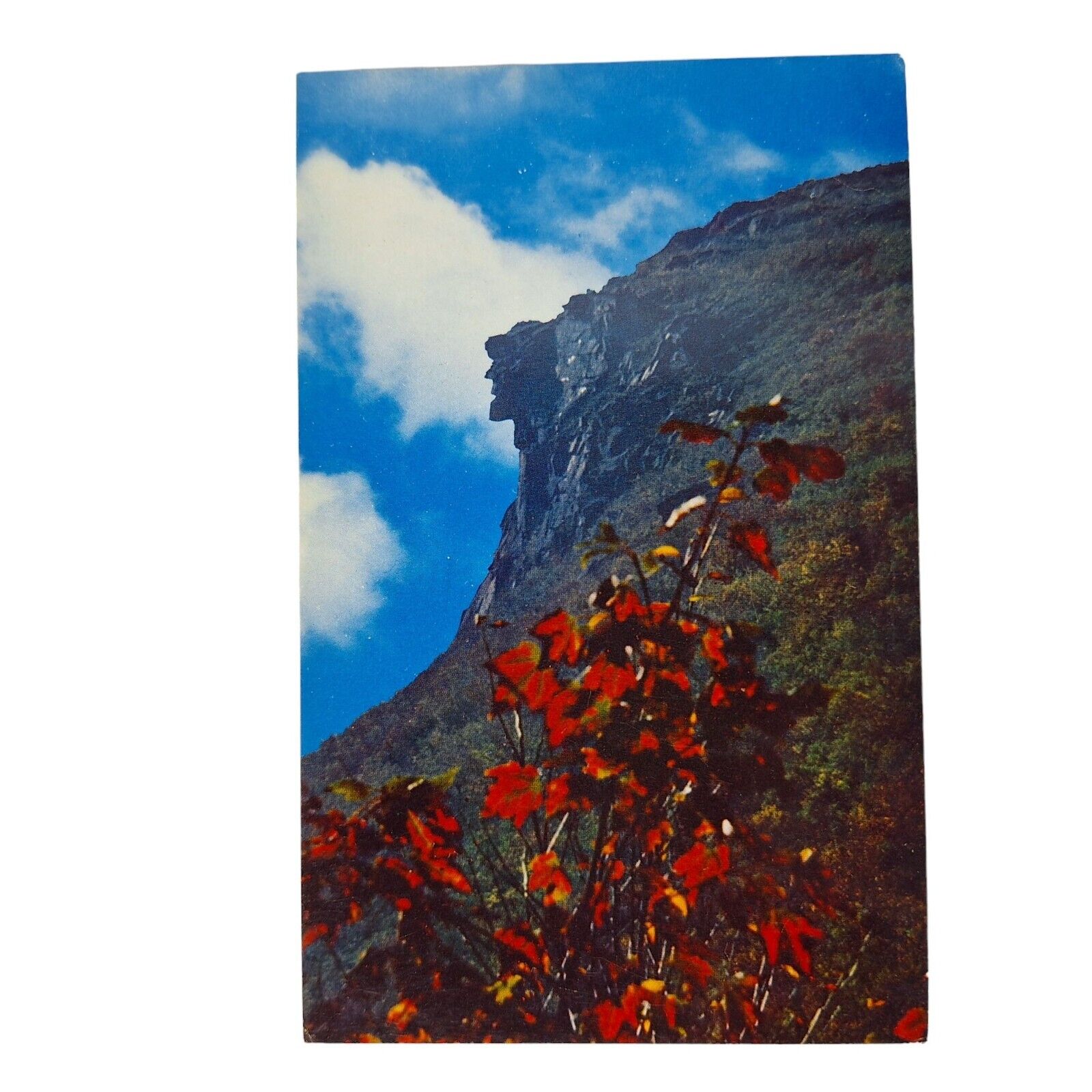 Postcard Old Man Of The Mountains Franconia Notch New Hampshire Chrome Unposted