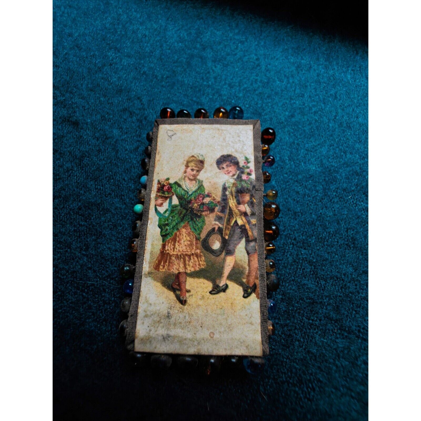 Antique Victorian Lithograph H.F. Neuss Pin Card  Sewing German Pin Card