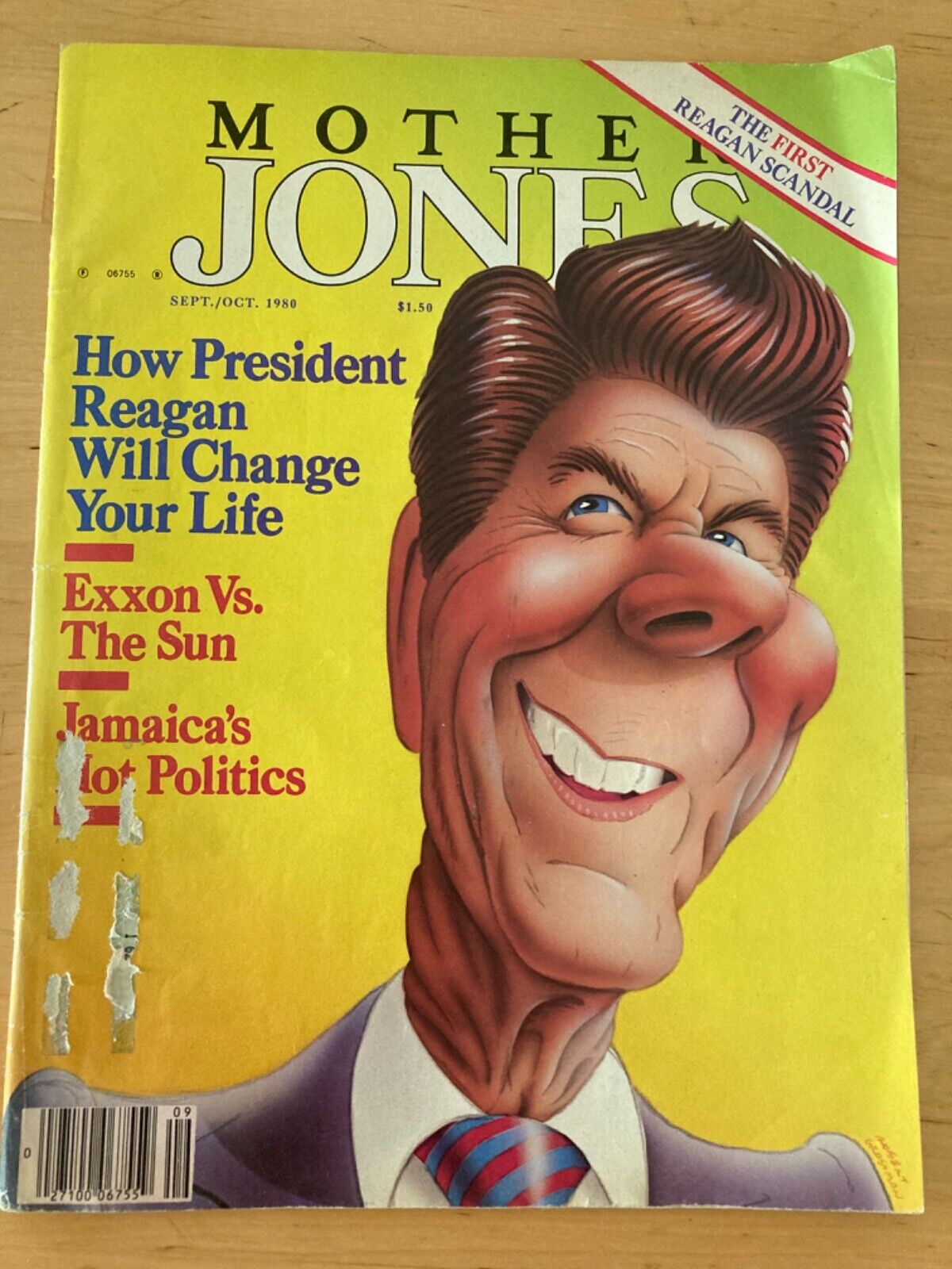 Vintage Mother Jones Sept/Oct, 1980 President Ronald Reagan