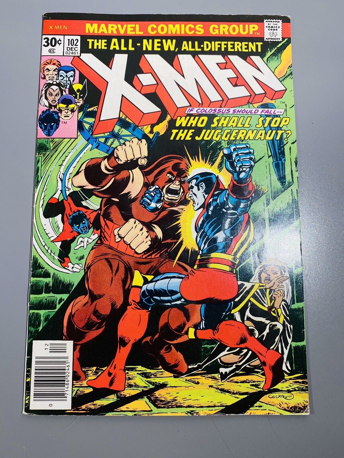 X-Men #102 Marvel, 1976 Newsstand Juggernaut Appearance Origin Storm 1st Print