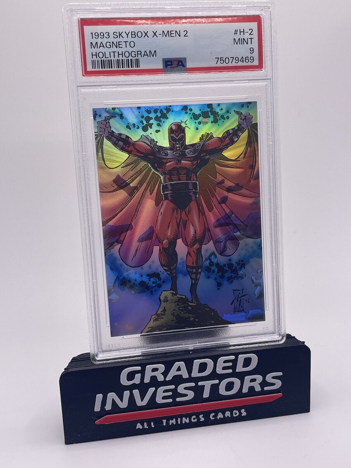 1993 X-Men 2 H-2 Magneto Holithogram PSA 9 MINT Skybox Series 2 Great Looking