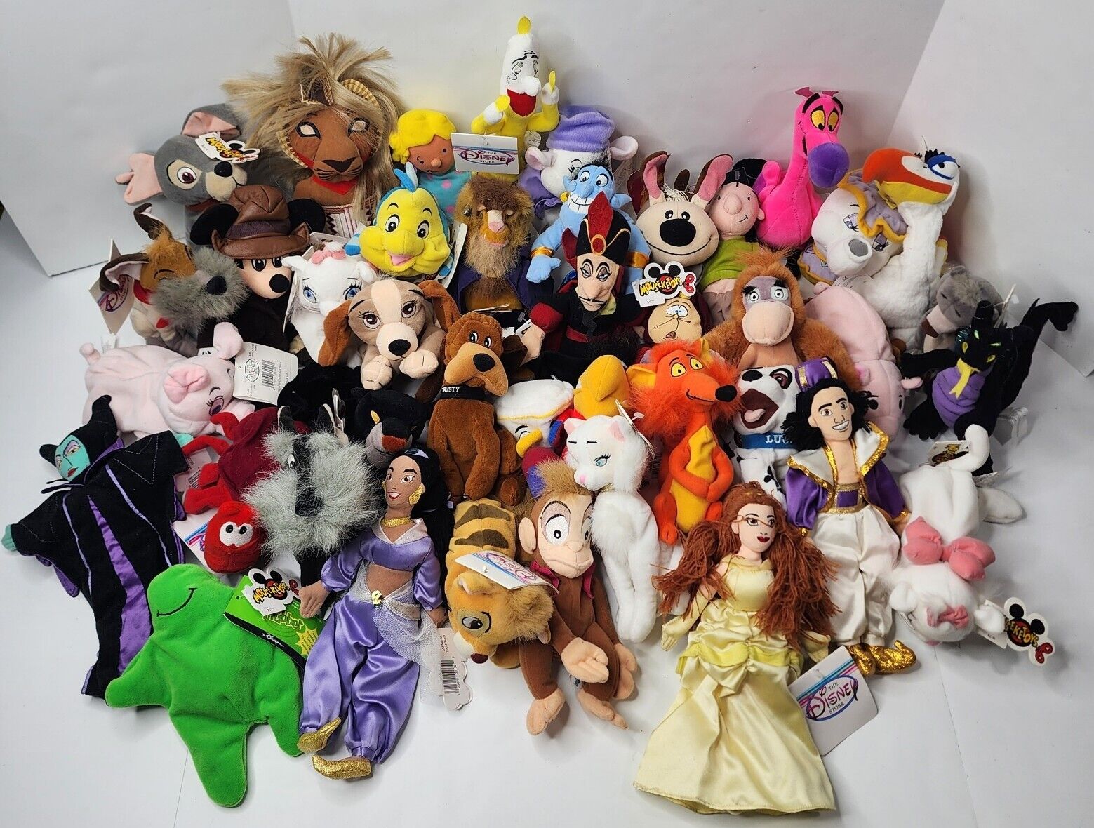 Lot of 41 Disney Bean Bag/Plush Toys - Mouseketoys/Disney Store