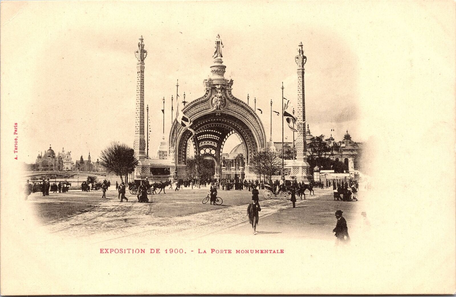 1900 Paris Exposition La Porte Monumentale Postcard - udb