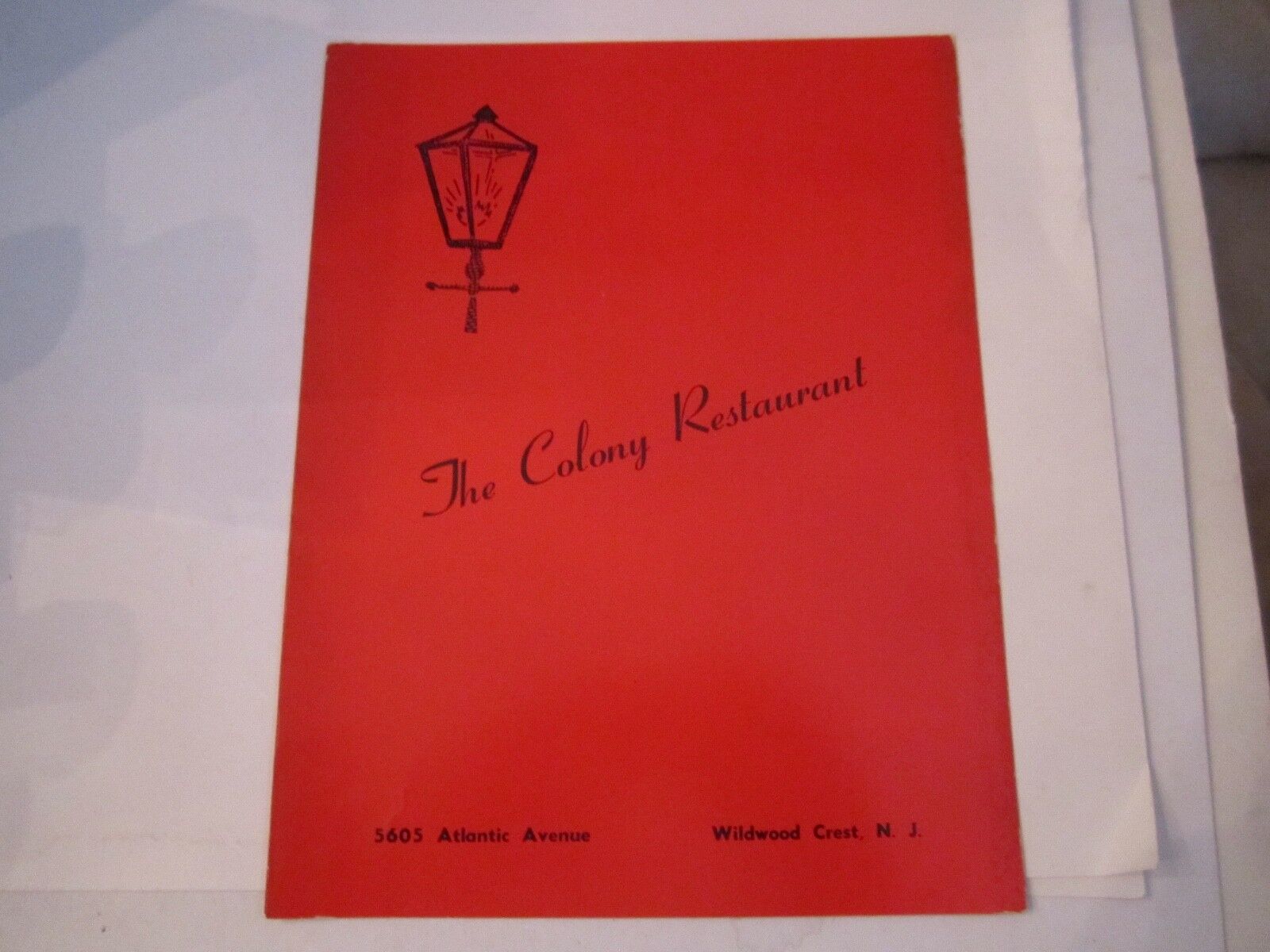 THE COLONY RESTAURANT MENU - VINTAGE - COLLECTIBLE - TUB RY-1