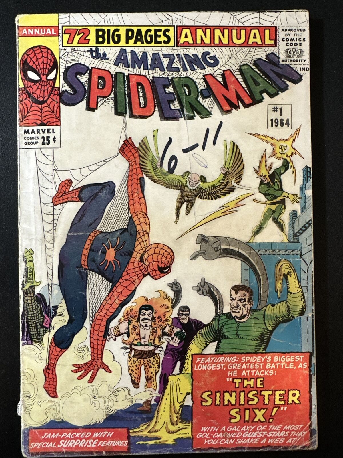 The Amazing Spider-Man Annual #1 1964 Marvel Comics 1st Print Silver Age Good