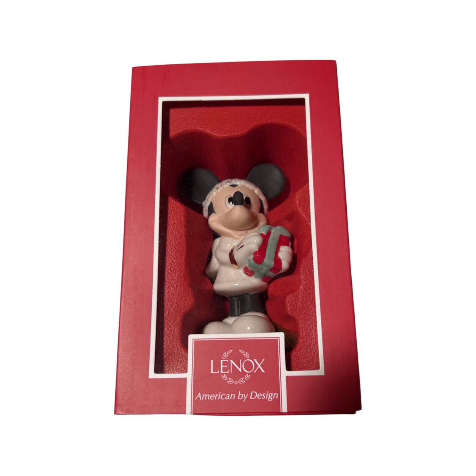 LENOX, MICKEY MOUSE CHRISTMAS ORNAMENT, 2015, DISNEY SHOWCASE COLLECTION