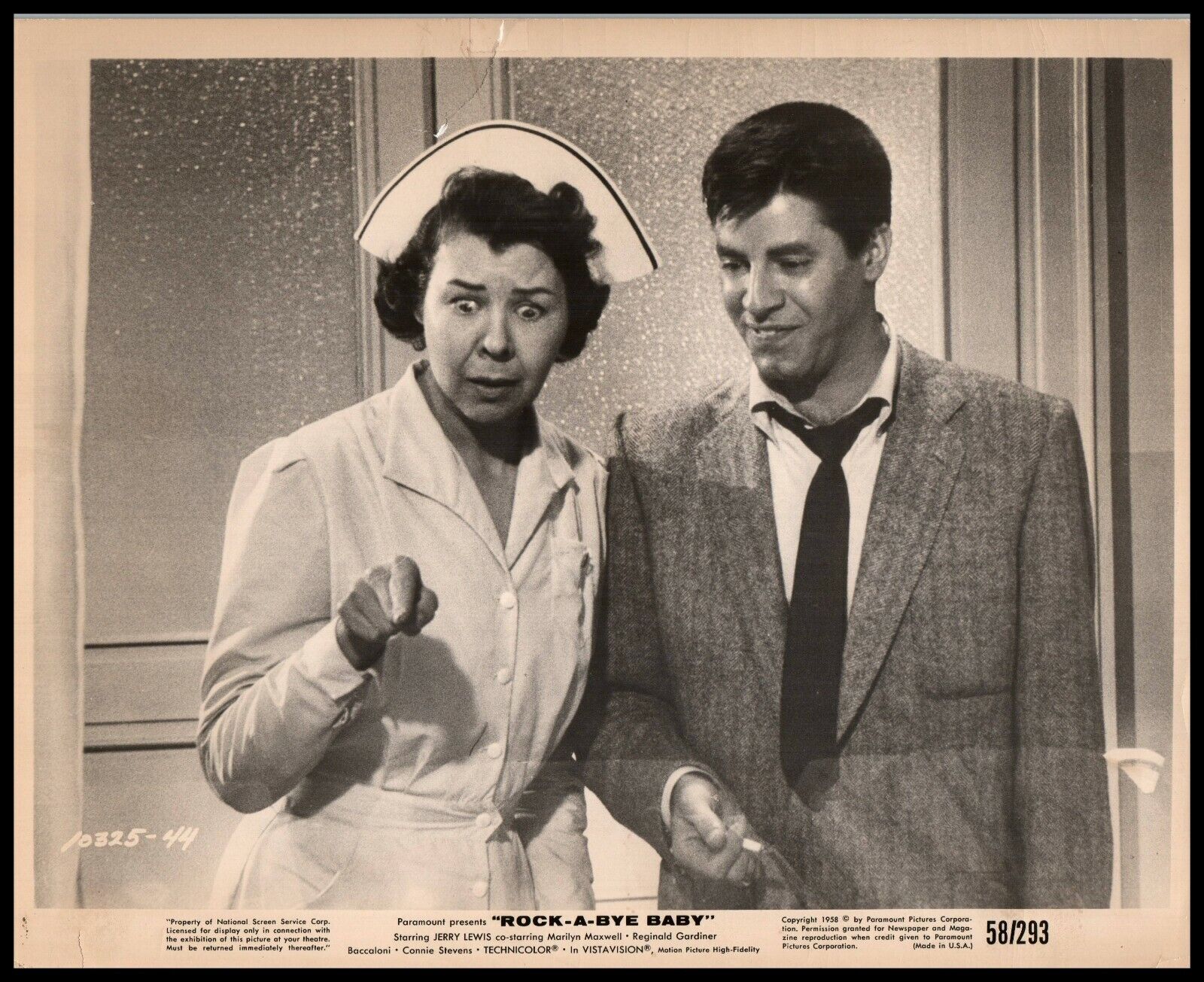 Jerry Lewis + Mary Treen in Rock-a-Bye Baby (1958) PARAMOUNT ORIGINAL PHOTO M 42