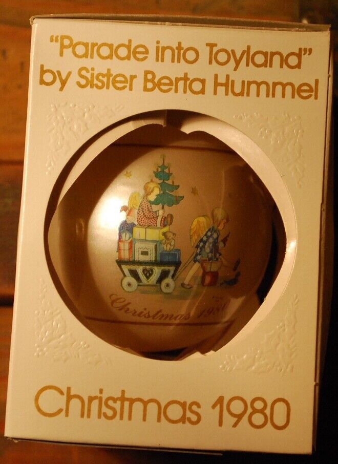 Vintage 1980 SCHMID Berta Hummel PARADE INTO TOYLAND Christmas Ornament W Box EX