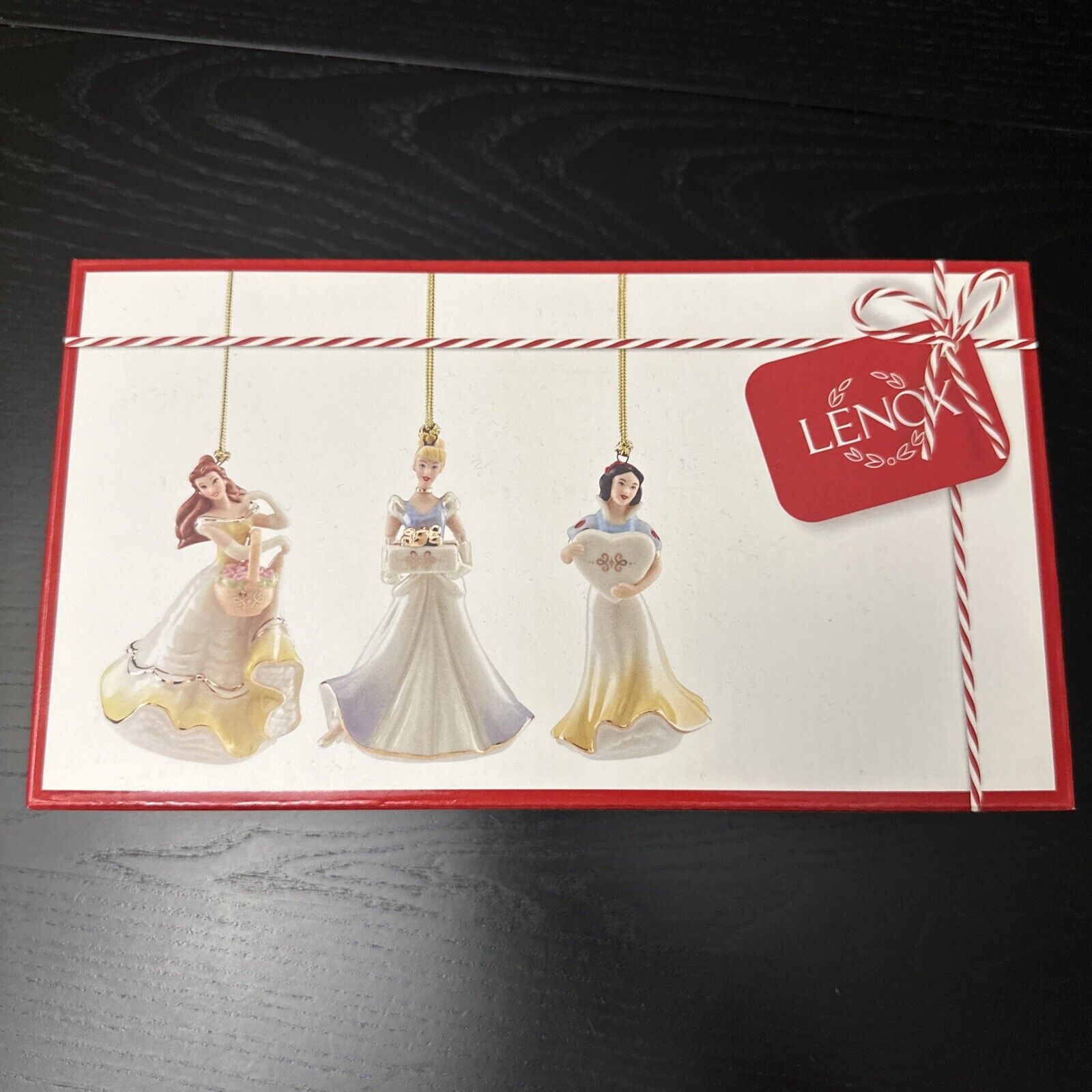 Lenox Disney Showcase Disney Princess 3-Piece Christmas Ornament Set 890849 NEW