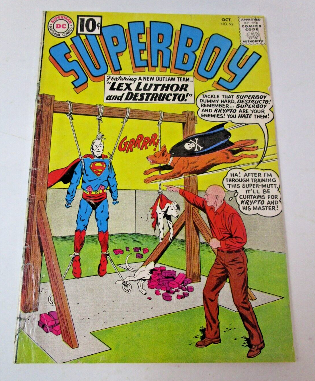 Superboy #92 1961 [GD/VG] Ben-Hur Krypto Superdog Luthor Silver Age DC