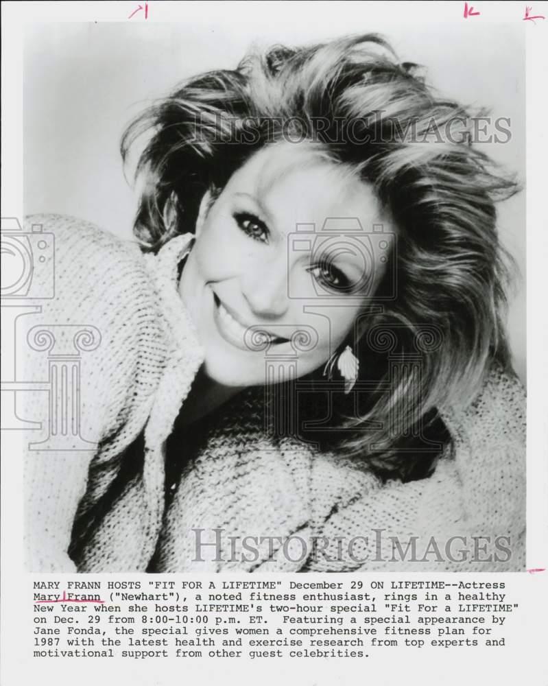 1986 Press Photo Actress Mary Frann - hpp22401