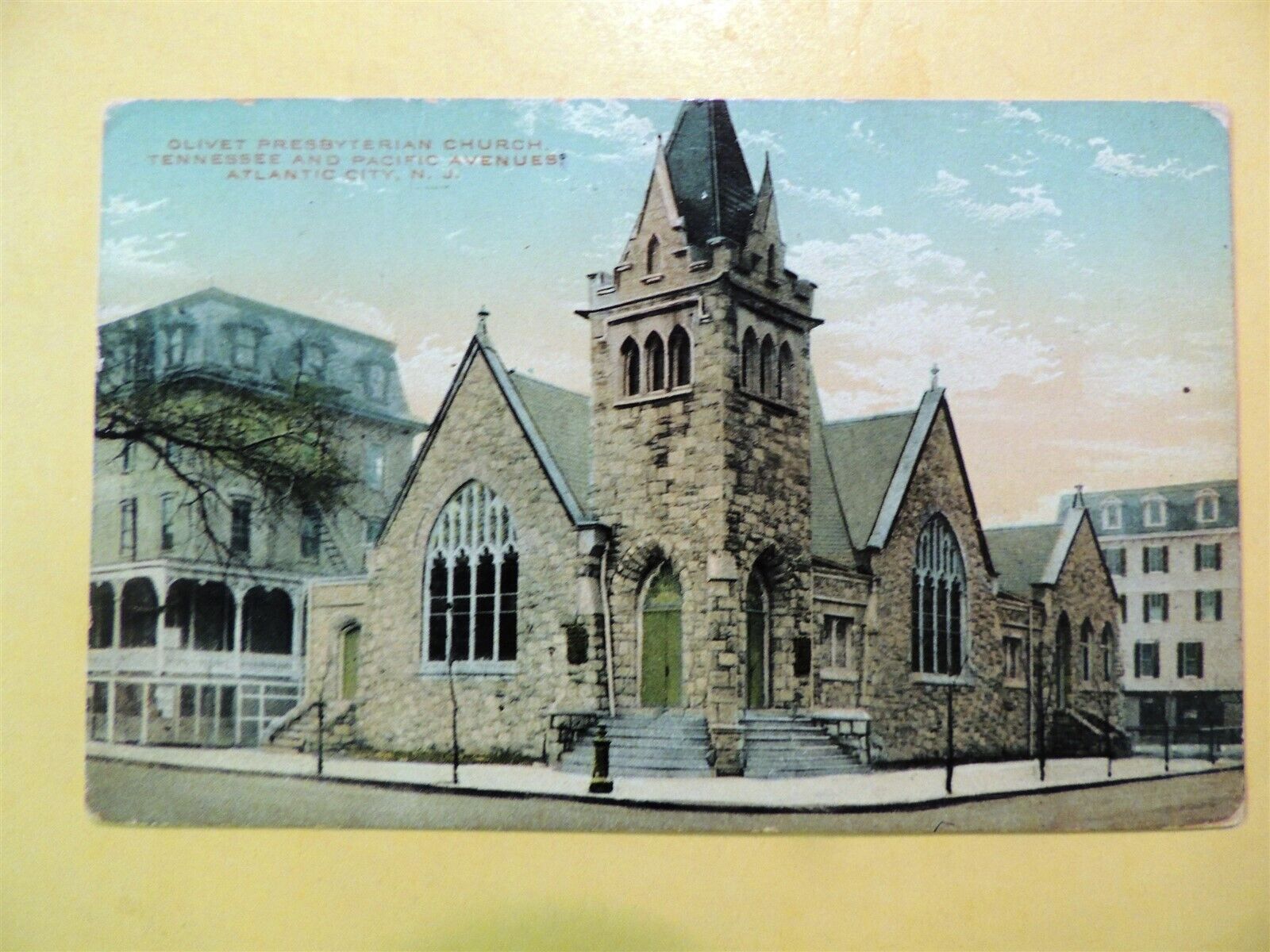 Olivet Presbyterian Church Atlantic City New Jersey vintage postcard