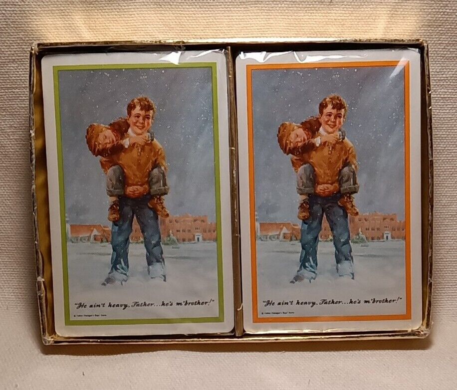 Vintage Double deck Boys Town Souvenir Playing Cards Complete Sealed