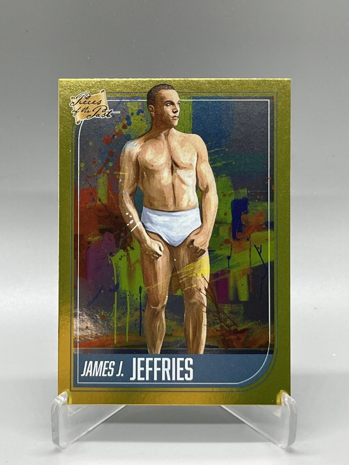 2021 Pieces Of The Past Boxer James J. Jeffries Gold Foil Partial Parallel
