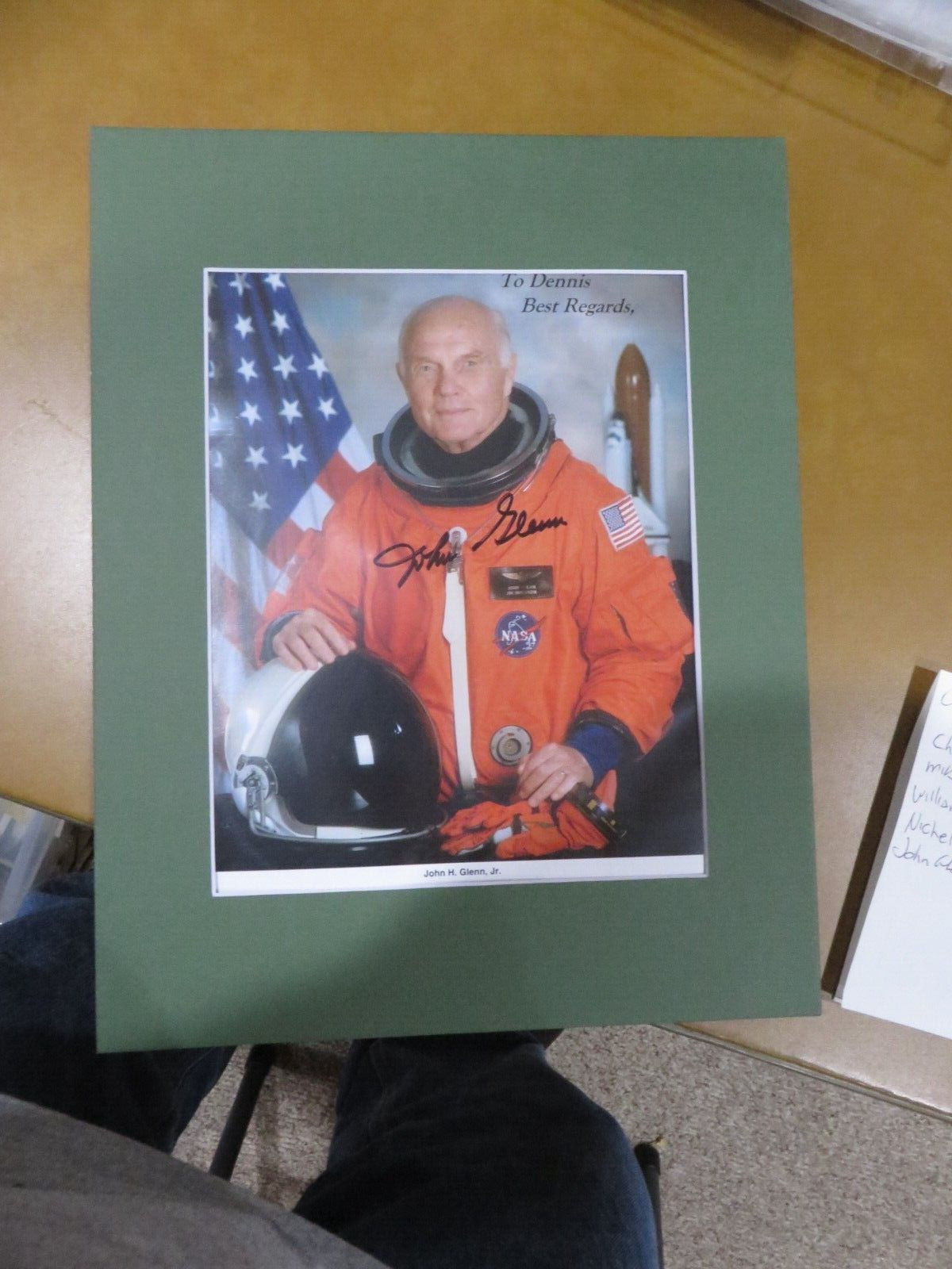 John Glenn USA NASA Astronaut Senator Autographed 8x10 Color Photo