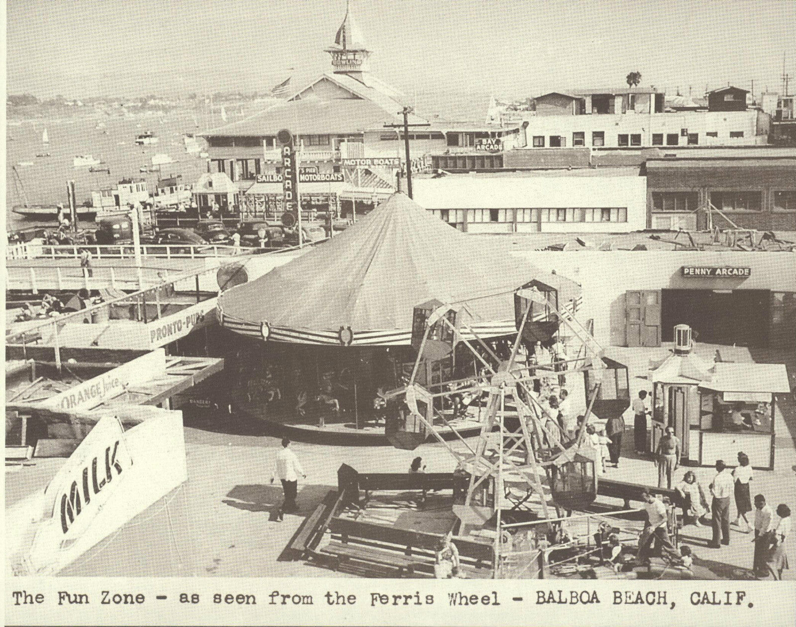 NEWPORT BEACH Balboa FUN ZONE Carousel ARCADE Photo Print 1456 11
