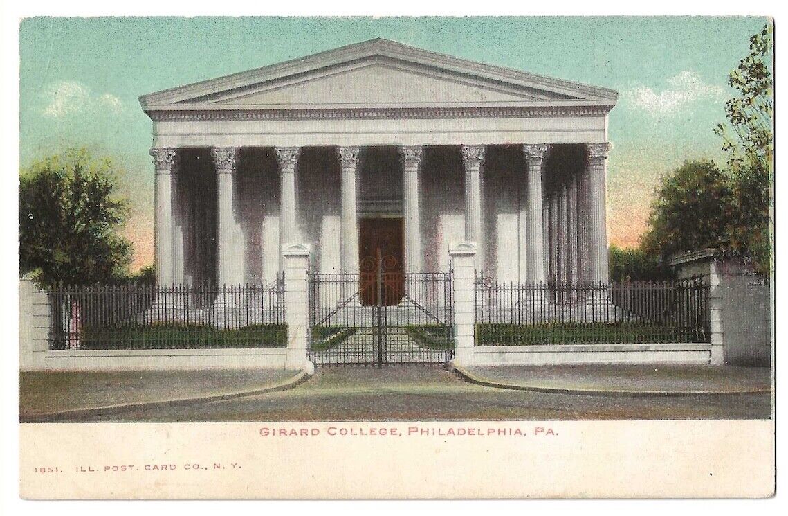 Philadelphia Pennsylvania c1905 Girard College building, Illustrated Post Card