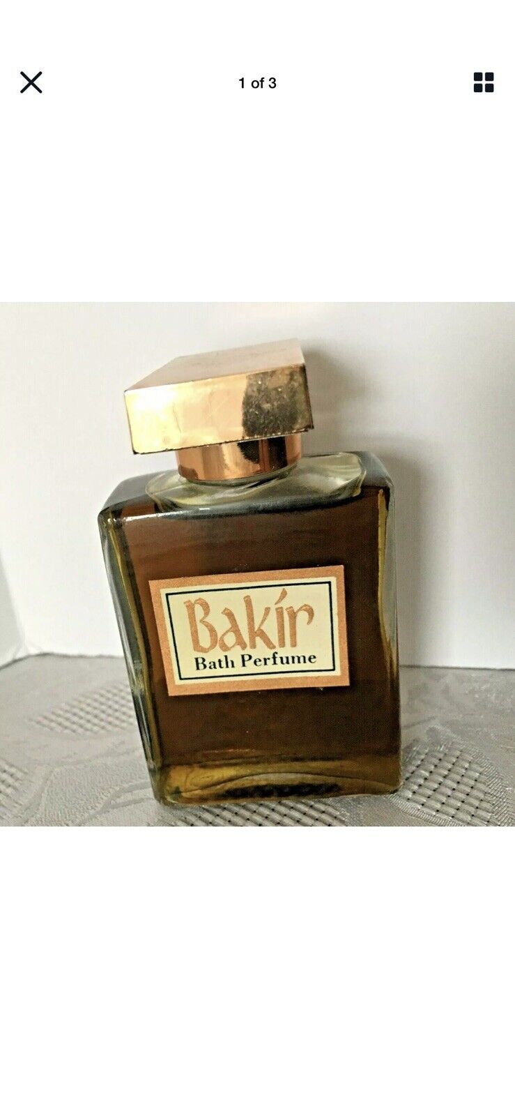 Rare Vintage Bakir Bath Perfume Germaine Monteil 2 oz 60ml Splash Original Women