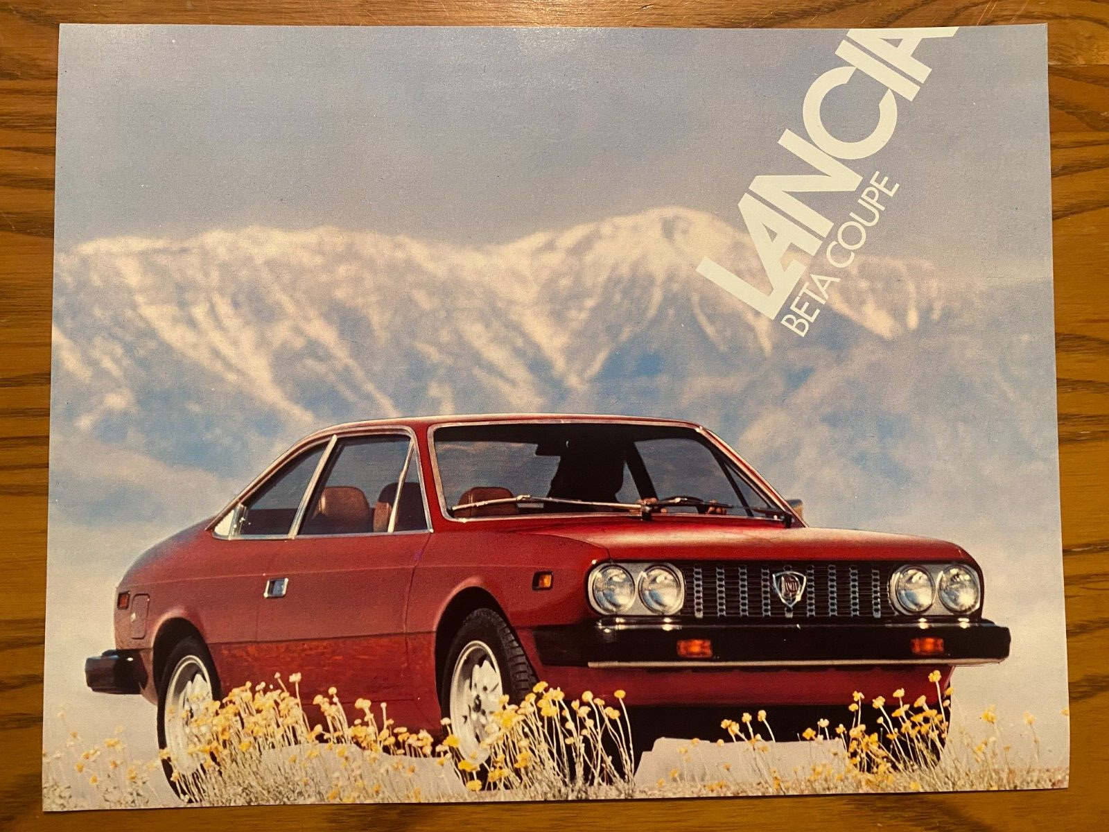 1976 Lancia Beta Coupe Original 1-page Sales Brochure - # L-0051-50M in Color