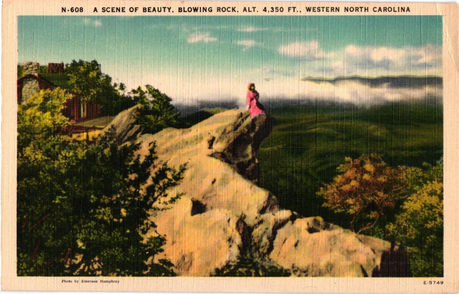 Postcard A Scene of Beauty, Blowing Rock Western North Carolina