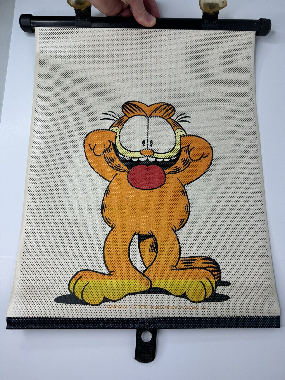 Vintage 1978 Garfield Deluxe Roll-A-Way Auto Car Sun Shield United Feature Synd.