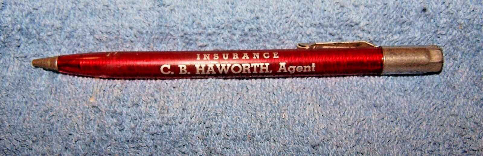 Vintage  Scripto-C.B. Haworth Insurance-Belle Plaine Mechanical Pencil-Lot 71