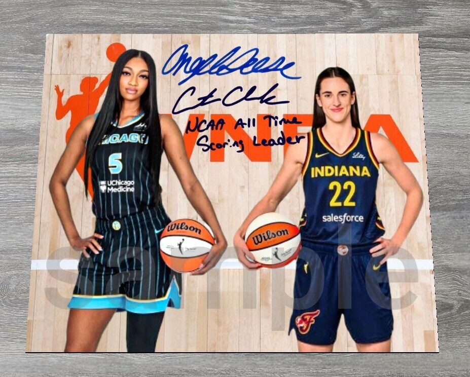 New Angel Reese Caitlin Clark WNBA Professional Glossy 8x10 Photo* Sigs Printed
