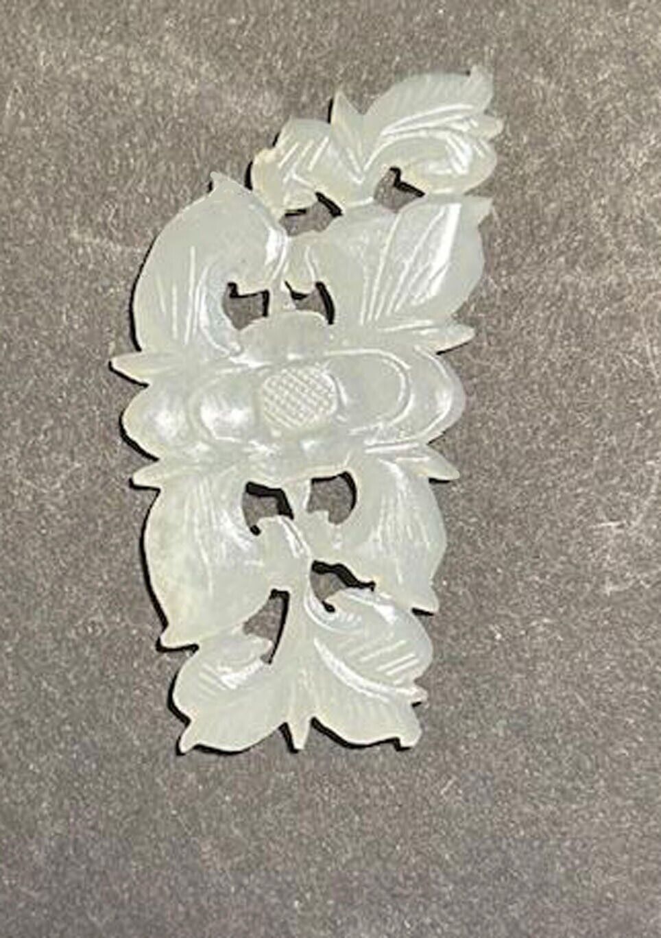 Vintage Carved White Jade Ornament