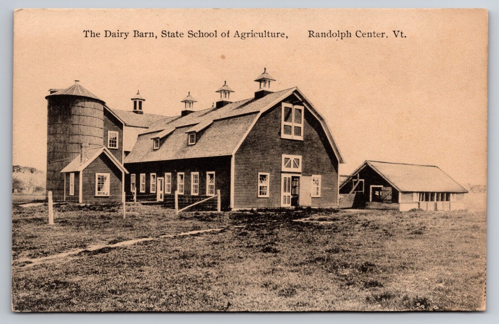 Dairy Barn State School of Agriculture Randolph Center Vermont c1910 Postcard
