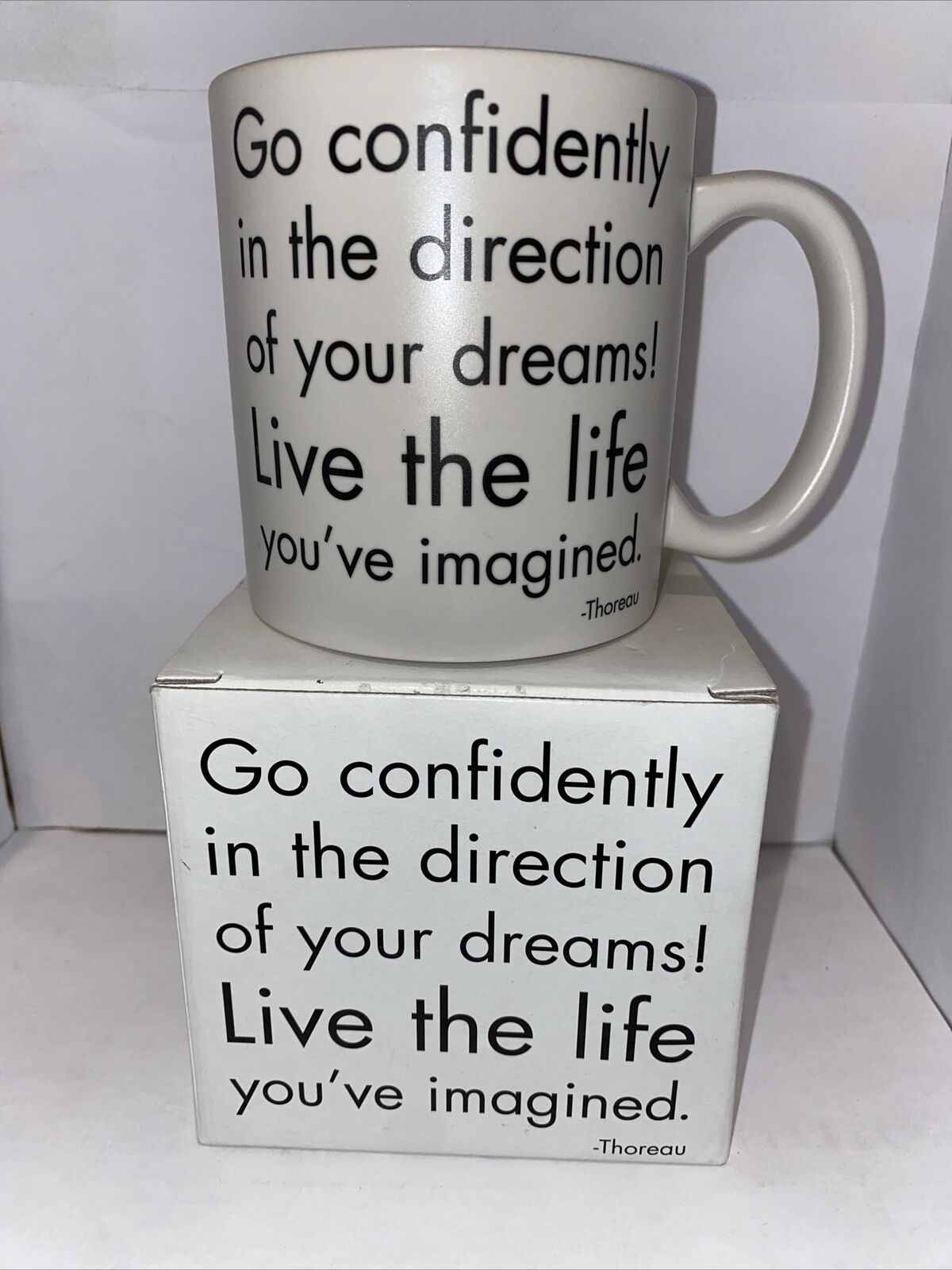 Quotable Mugs Brand New In Box Thoreau “Dreams Live The Life You’ve Imagined”