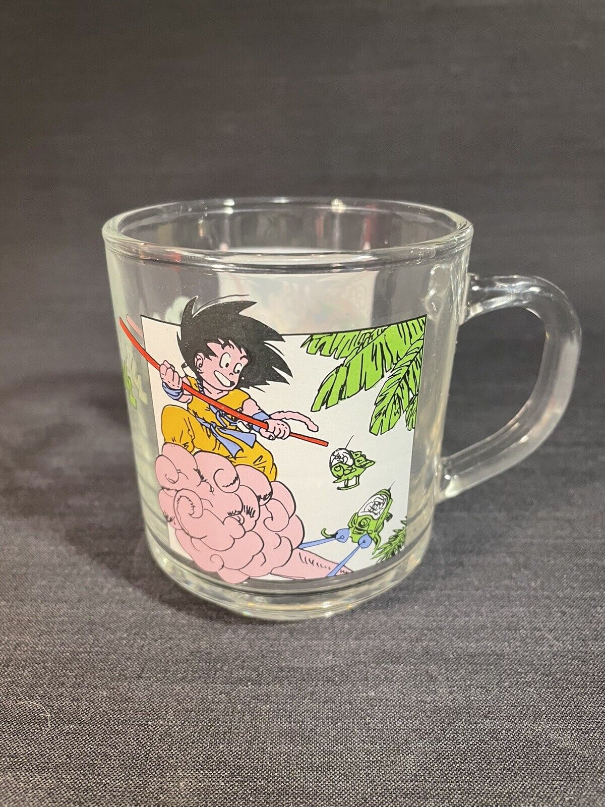 Vintage 1986 Dragon Ball Z Akira Bird Studio KIG Indonesia Glass Mug RARE Anime