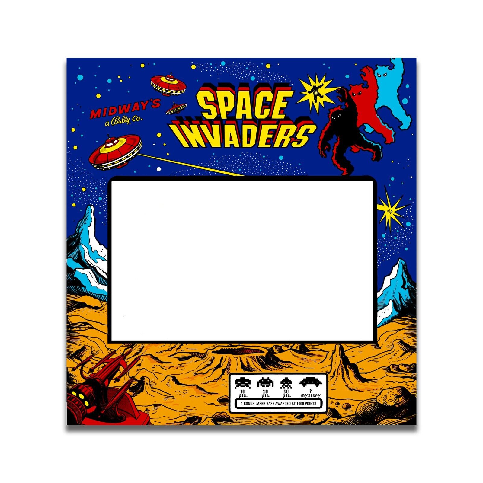 Space Invaders Arcade Decal Kit Sticker Bezel Replacement Set 3M Vinyl