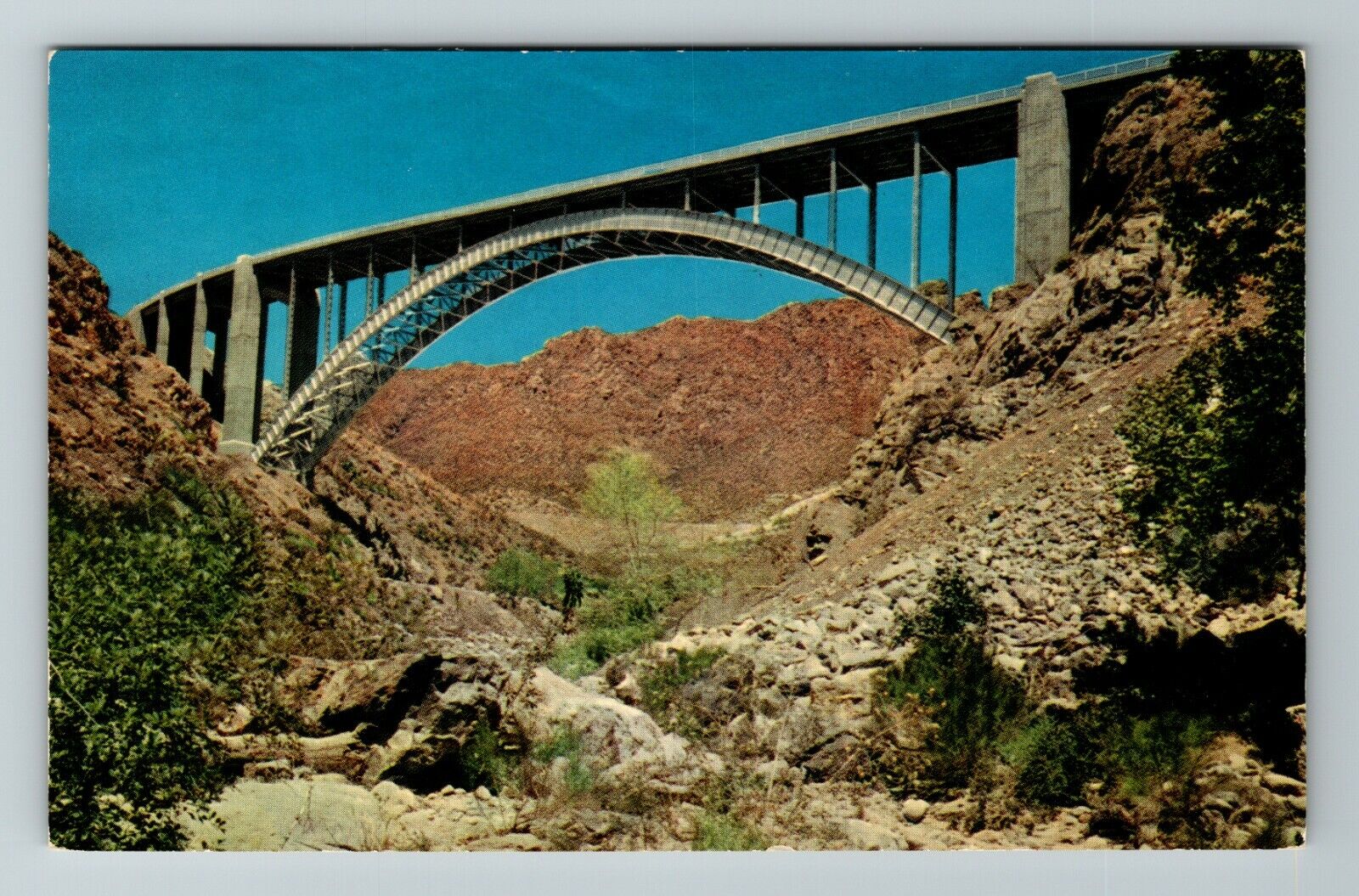 AZ-Arizona, Queen Creek Bridge, Scenic Rocky View, Vintage Postcard